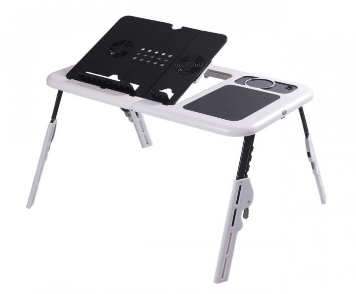 Столик для ноутбука E-Table Чорно-білий (258746)