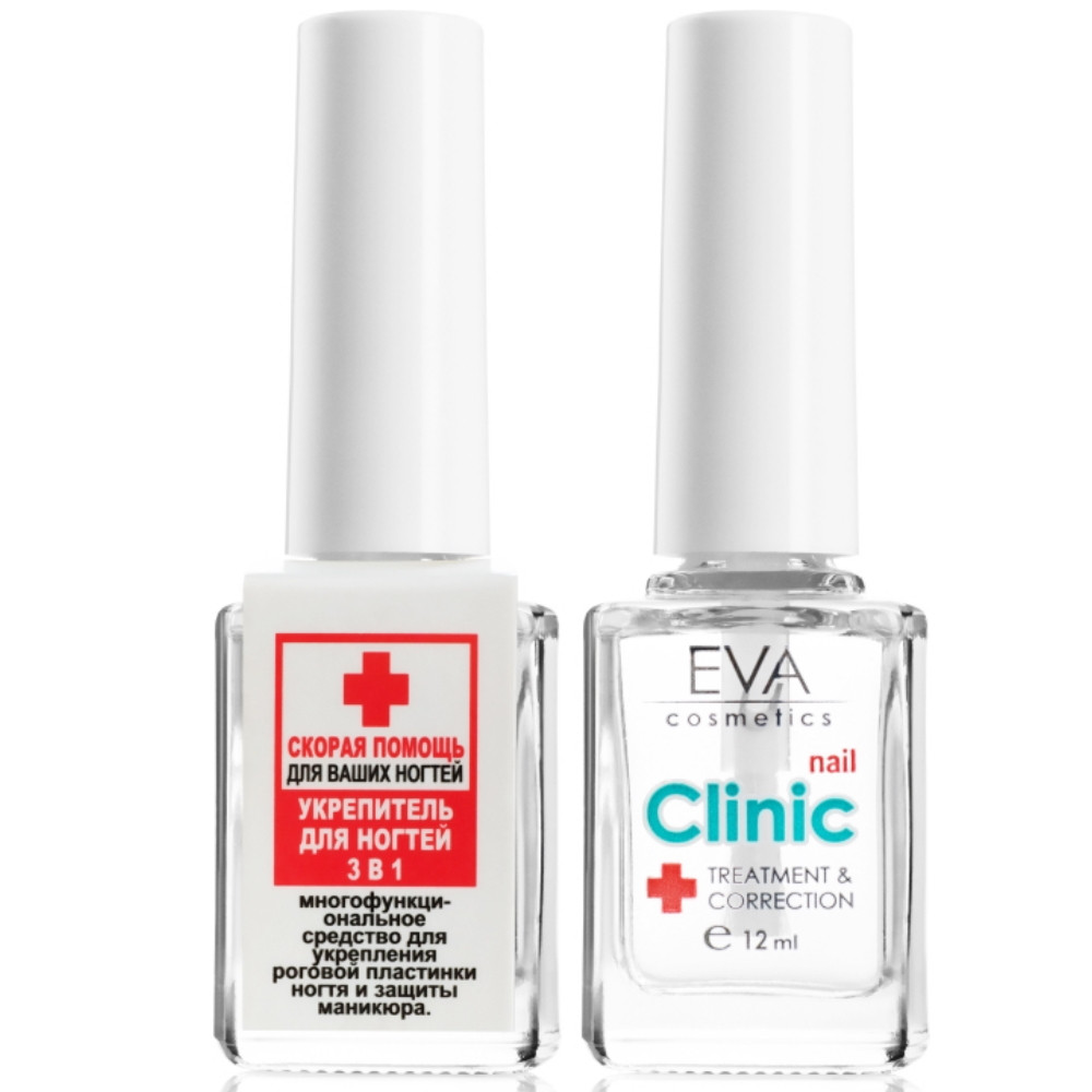 Укрепитель для ногтей 3 в 1 Eva Cosmetics Nail Clinic 12 мл (01011901603)