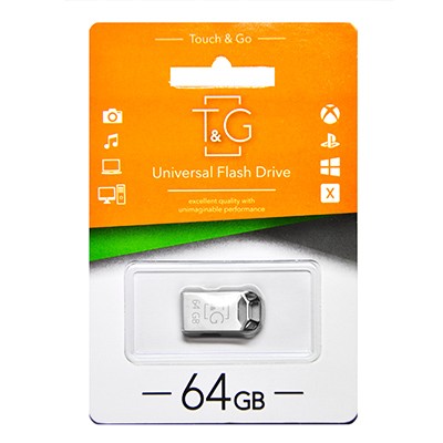 Флеш-накопитель USB 64GB T&G 110 Metal Series Silver (TG110-64G)