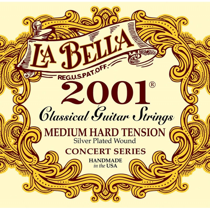 Струни для класичної гітари La Bella 2001MH Classical Silver Plated Medium Hard Tension