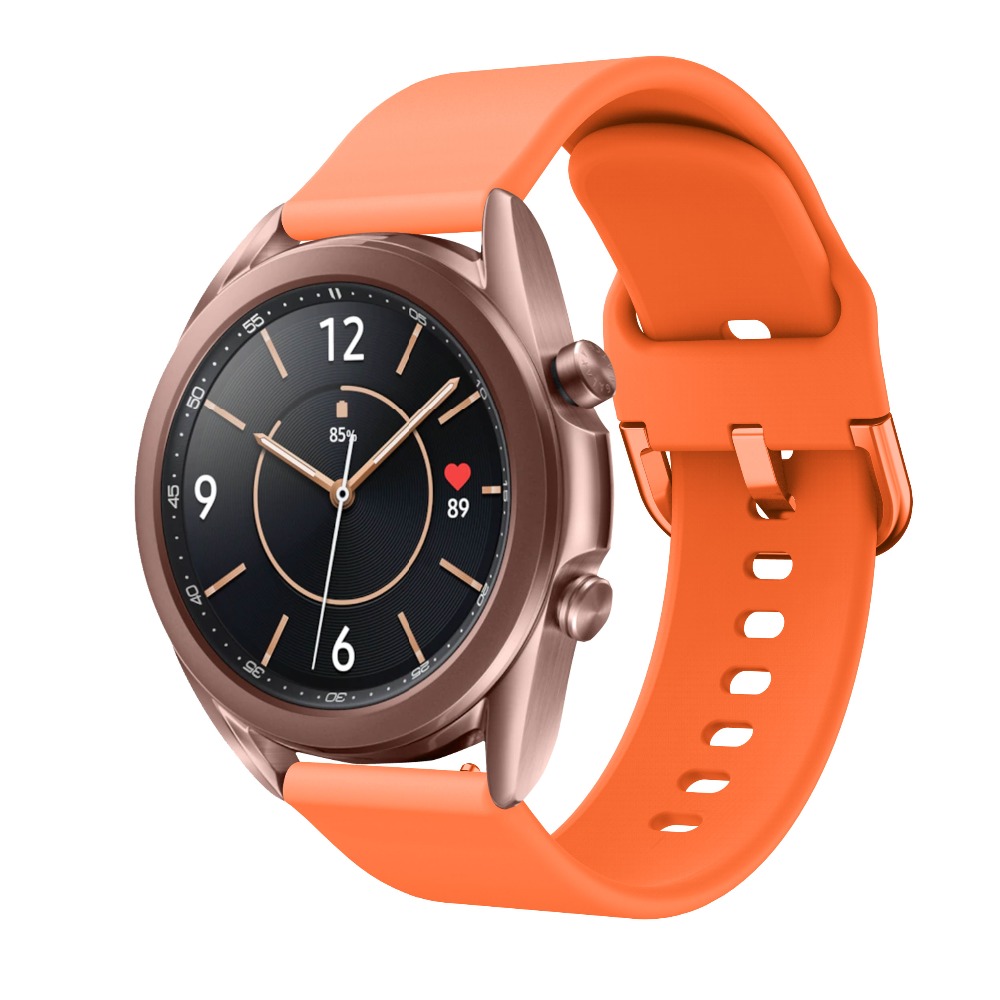 Ремешок BeWatch для Samsung Galaxy Watch 3 41mm силиконовый 20 мм New Оранжевый (1012307)