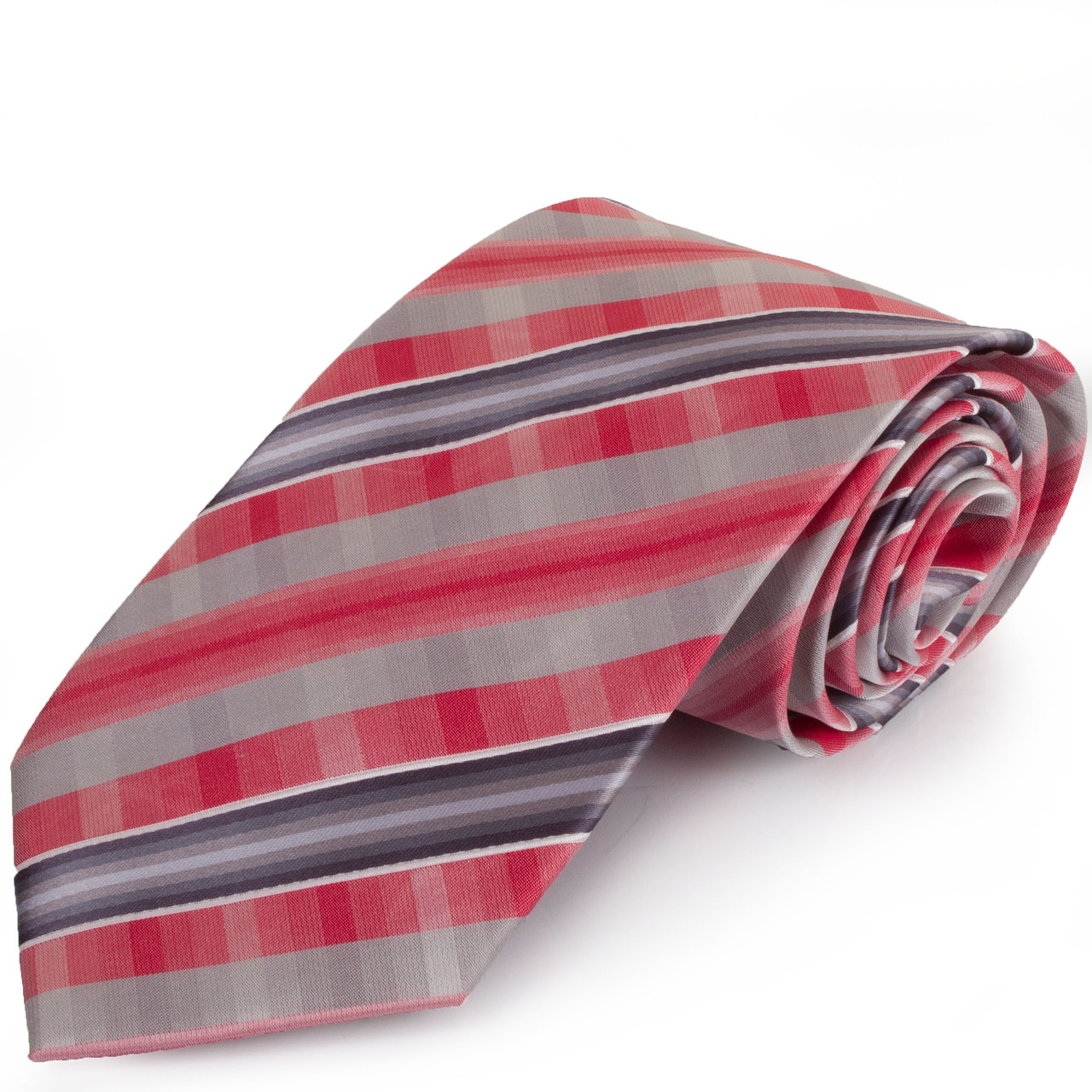 Краватка поліестерова стандарт Schönau-67 червоно-сірий