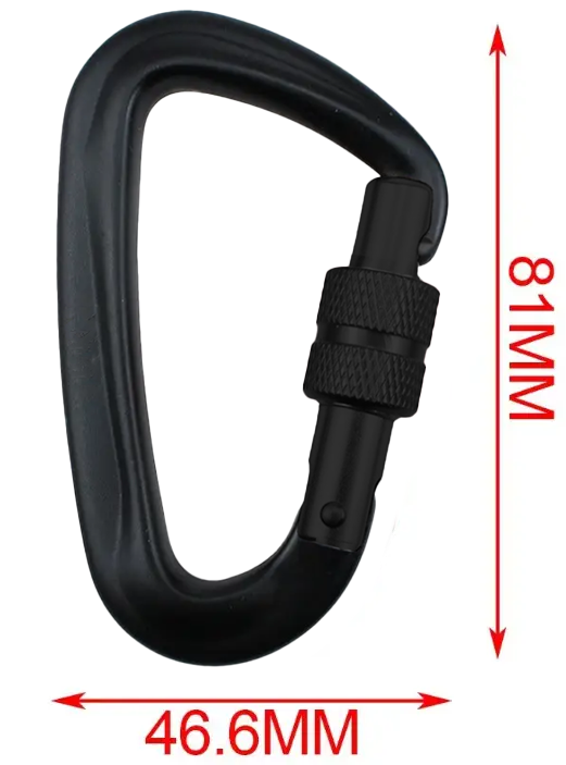Карабин алюминиевый Solve S6 Black 2317982050