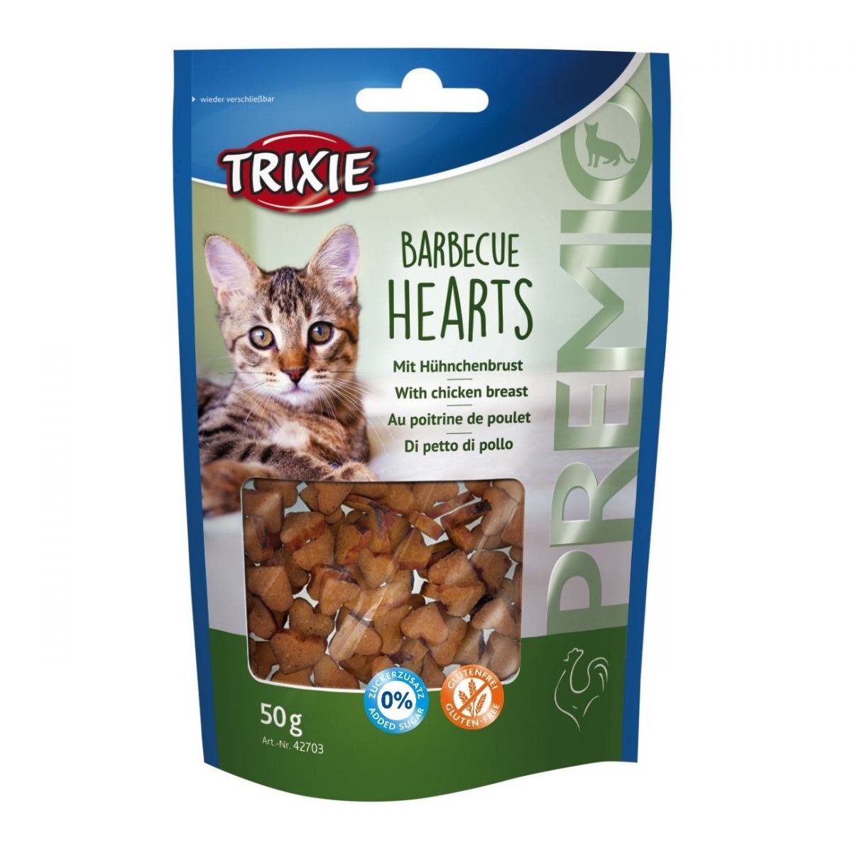 Ласощі для кішок Trixie PREMIO Barbecue Hearts, 50 г