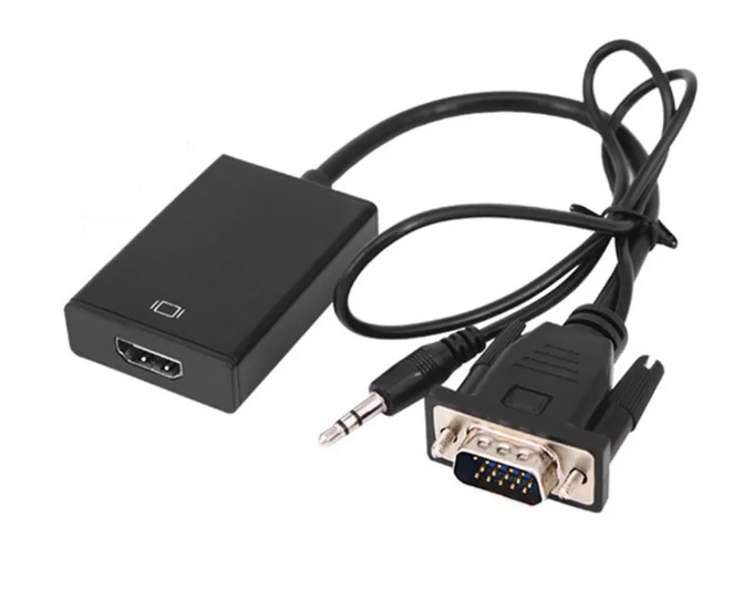 Конвертер Lucom HDMI->VGA HD15 +Audio 3.5mm 0.2m USB-powered Черный (62.09.8377)