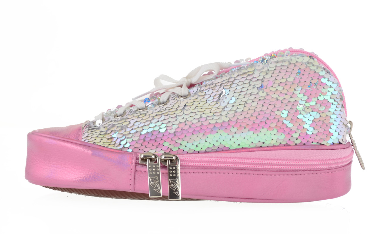 Пенал мягкий YES TP-24 Sneakers with sequins pink (532723)