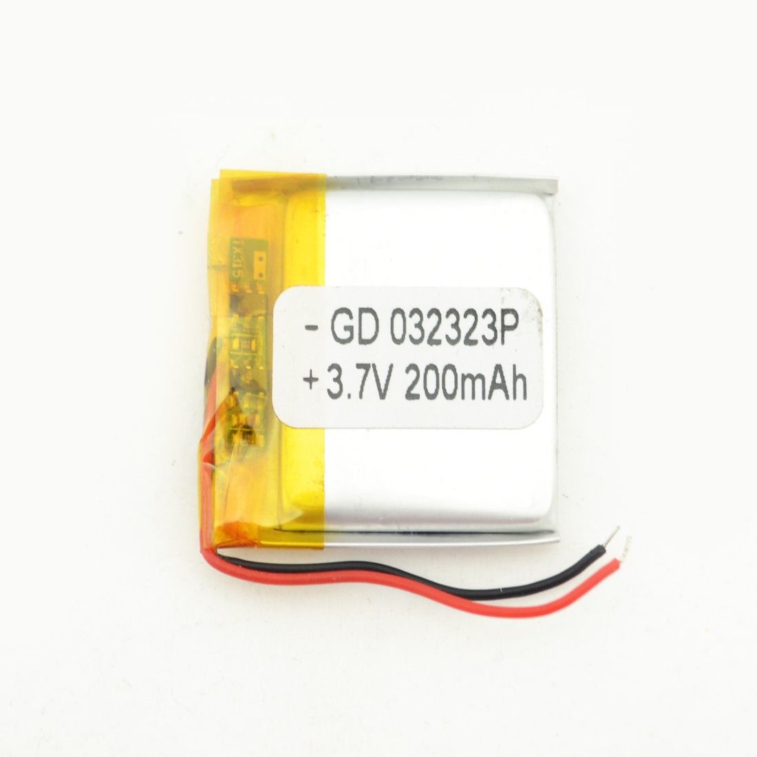 Универсальный аккумулятор Li-pol 200mAh 3.7V 25 х 25 х 3 мм (hub_np2_0361)