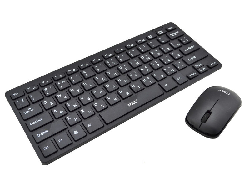 Русская беспроводная мини клавиатура с мышкой UKC K03 Black (np2_1158)