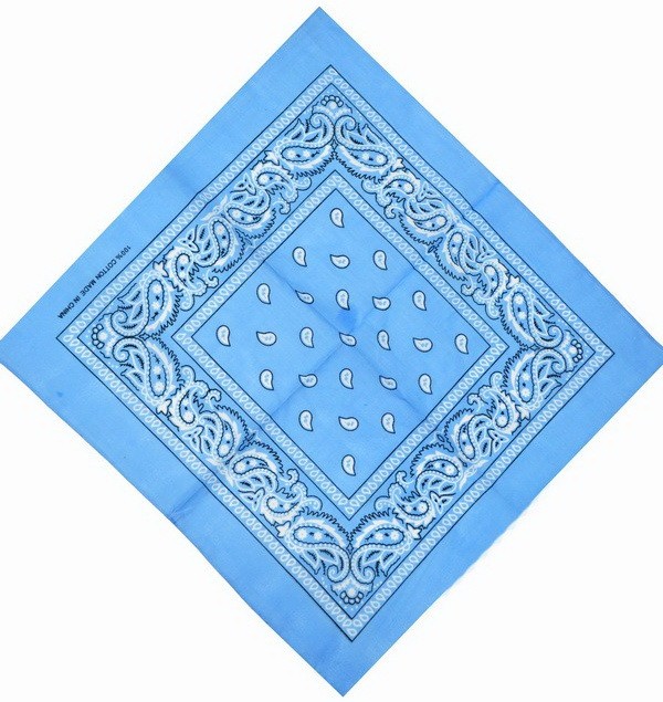 Бандана з малюнком 55х55 Блакитна (K029)