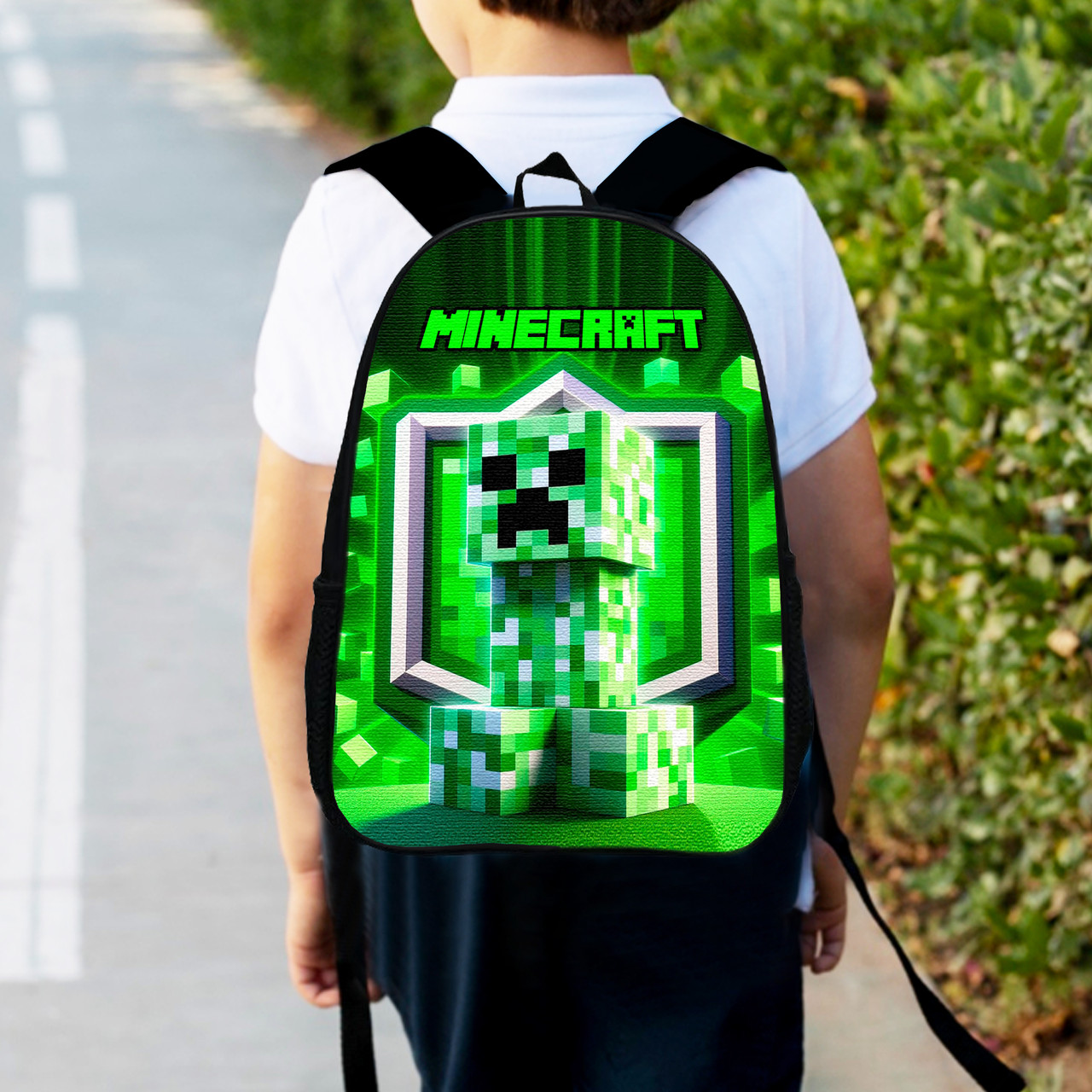 Дитячий рюкзак Minecraft Крипер 34×27×13 см, водонепроникний