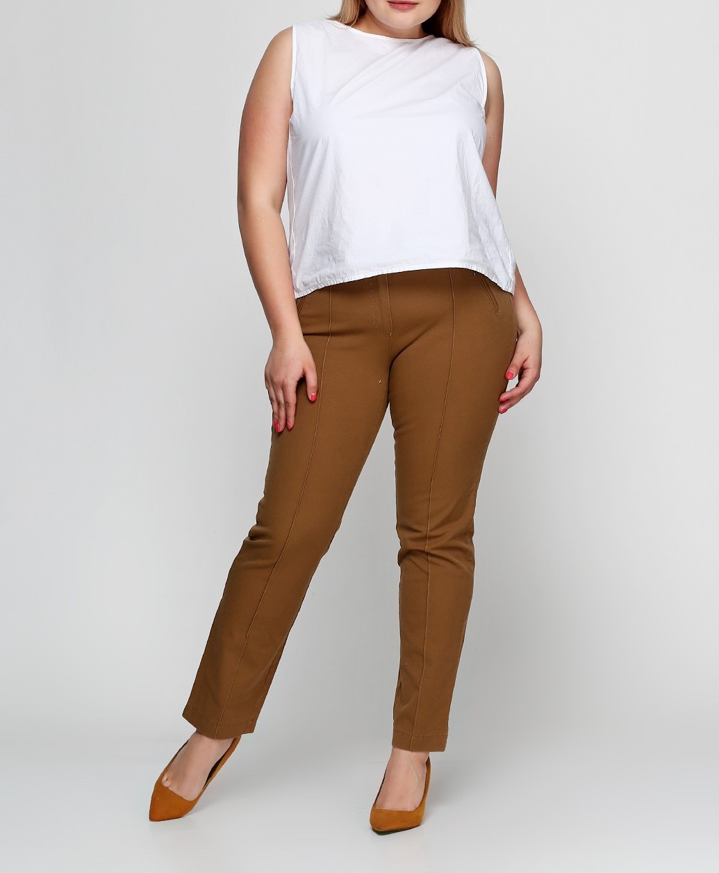 Женские брюки Gerry Weber 44R Светло-коричневый (2900055491014)
