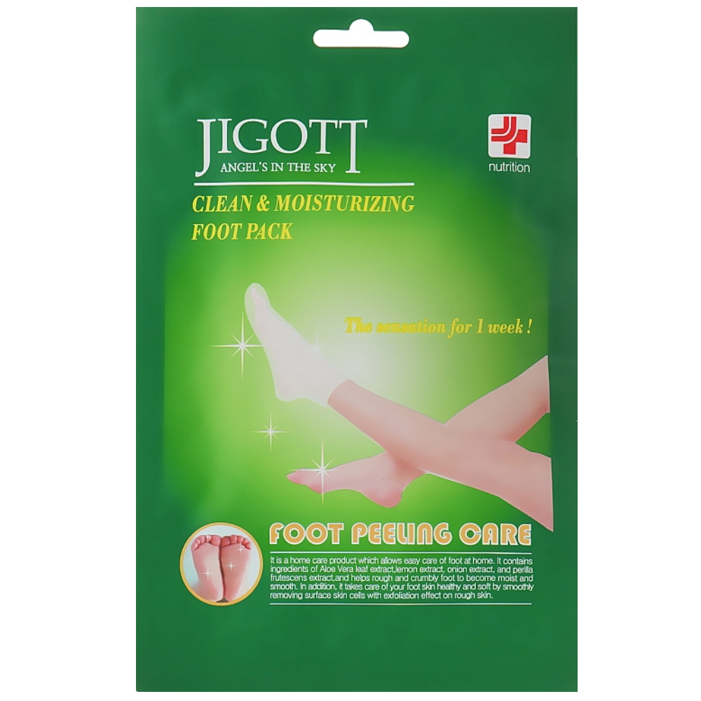 Маска-носки для пилинга ног Jigott Clean & Moisturizing Foot Pack 15г * 2 шт (8809541280115)
