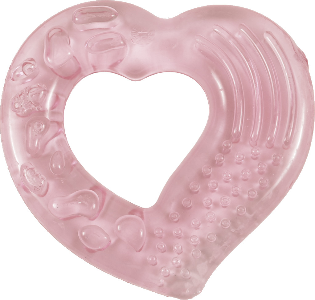 Прорезыватель для зубов с водой Сердечко розовый Lindo (LI 307)