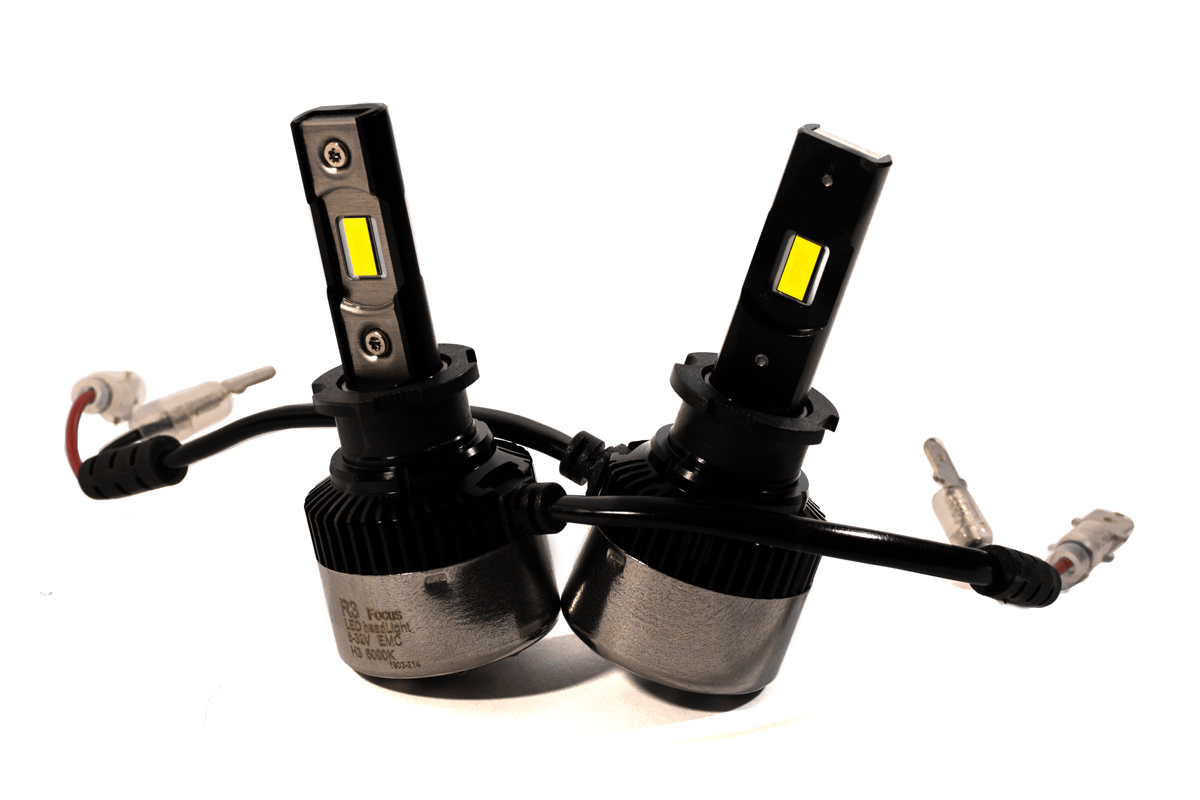 Комплект LED ламп HeadLight FocusV H3 (Pk22s) 40W 12V з активним охолодженням