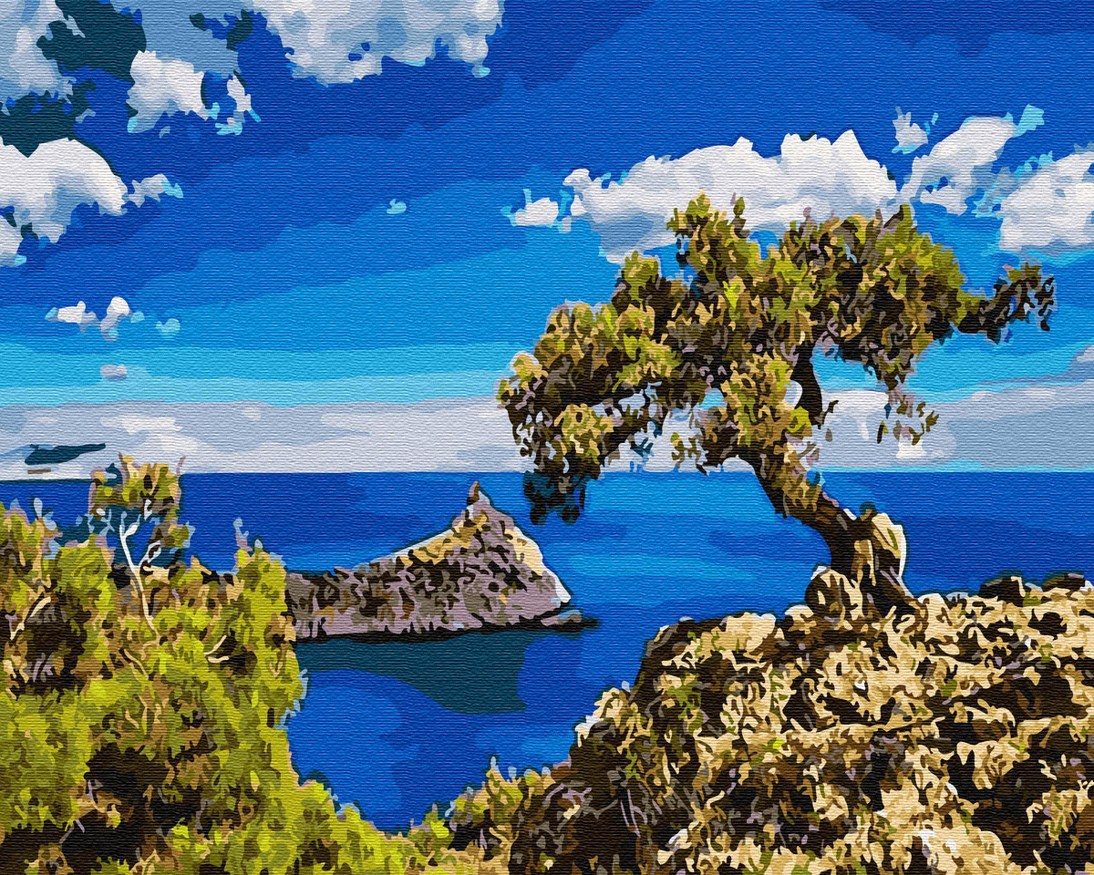 Картина за номерами BrushMe "Побережжя Кіпру" 40х50см GX30162