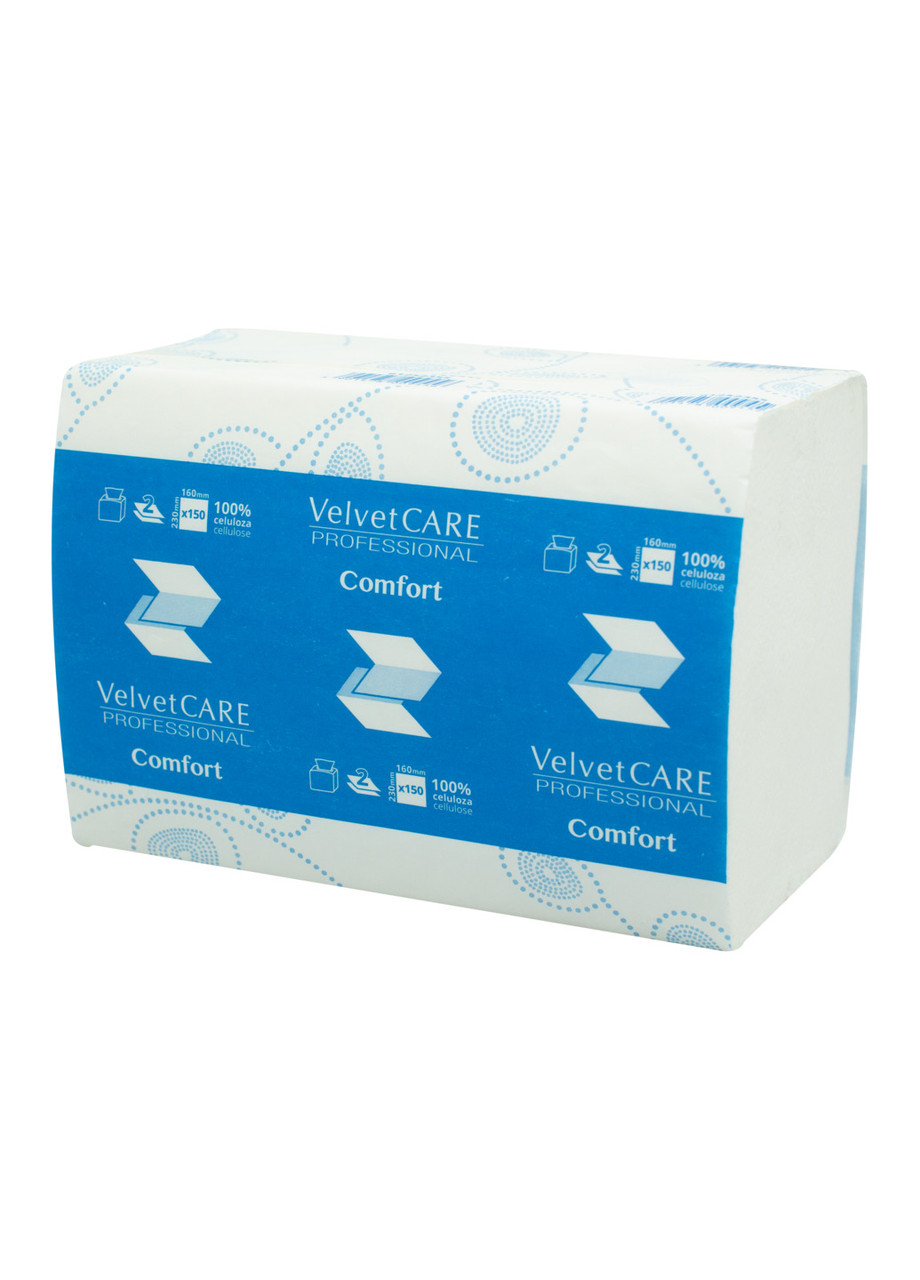Бумажные салфетки Velvet HORECA Fold Comfort Mini 150 листов 2 слоя 16*23 см 40 упаковок в ящике