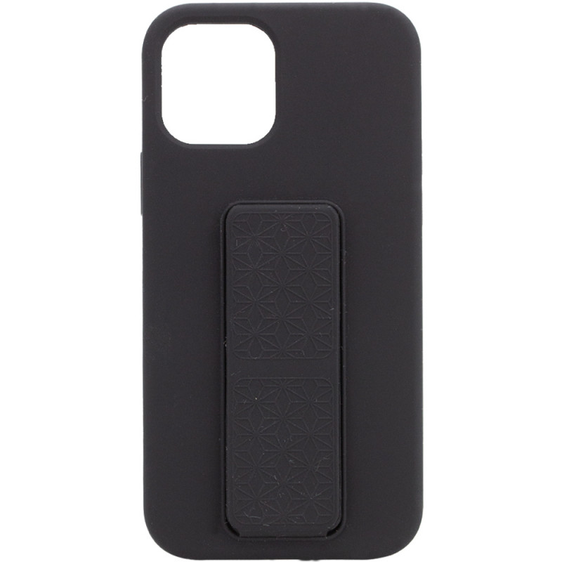 Чехол Silicone Case Hand Holder для Apple iPhone 12 Pro Max (6.7) (Черный / Black) 1096589
