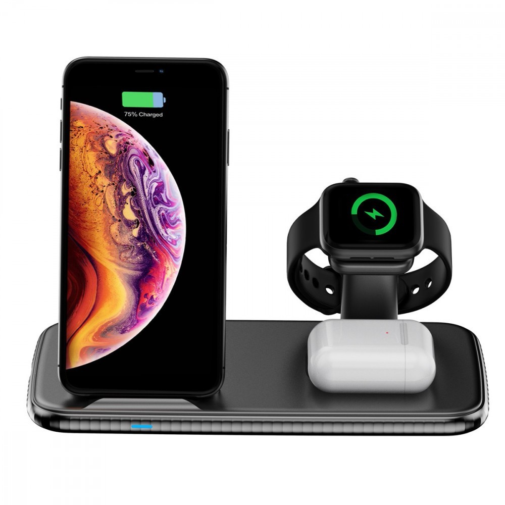 Бездротова зарядка QI док-станція з функцією підставки Smart Pro Wireless Charger 2 4в1