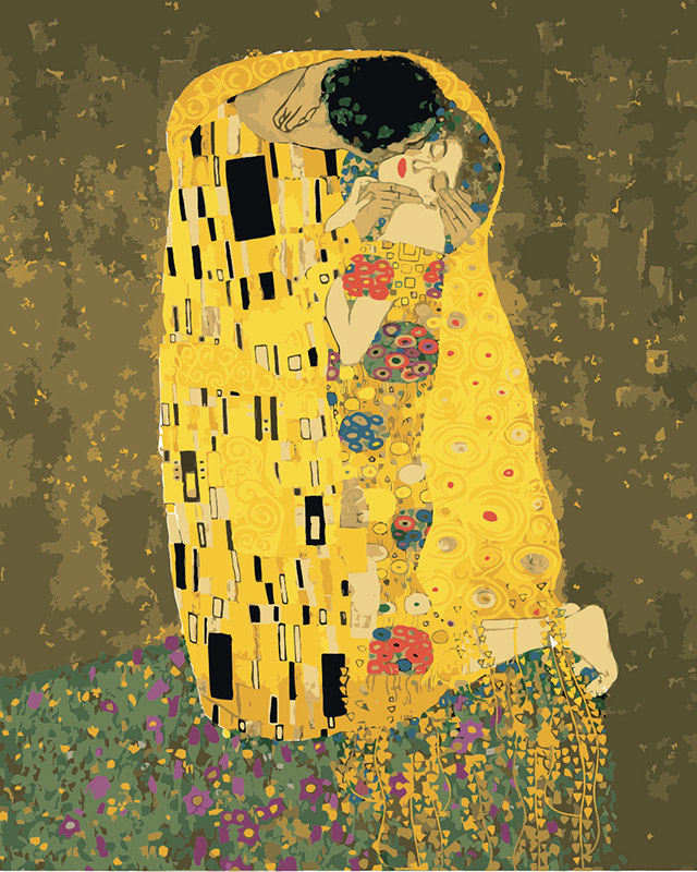 Картина за номерами Идейка Аура поцілунку Густав Клімт 40 х 50 см (nr.KHO4534)