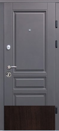 Вхідні двері МАГДА Тип-4 ВУЛИЦЯ Горіх темний 339 Винорит (1200) R RAL-N291 KALE