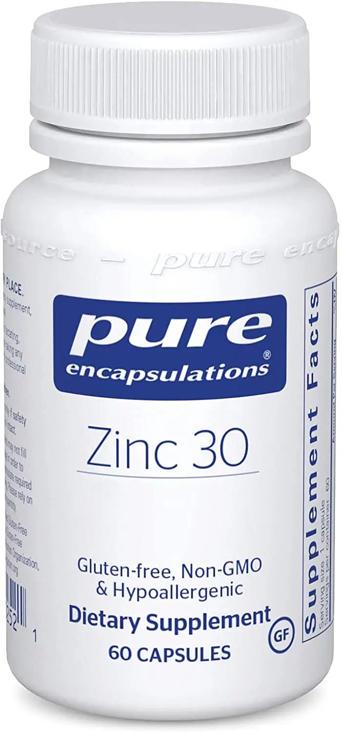Микроэлемент Цинк Pure Encapsulations Zinc 30 mg 60 Caps PE-00252