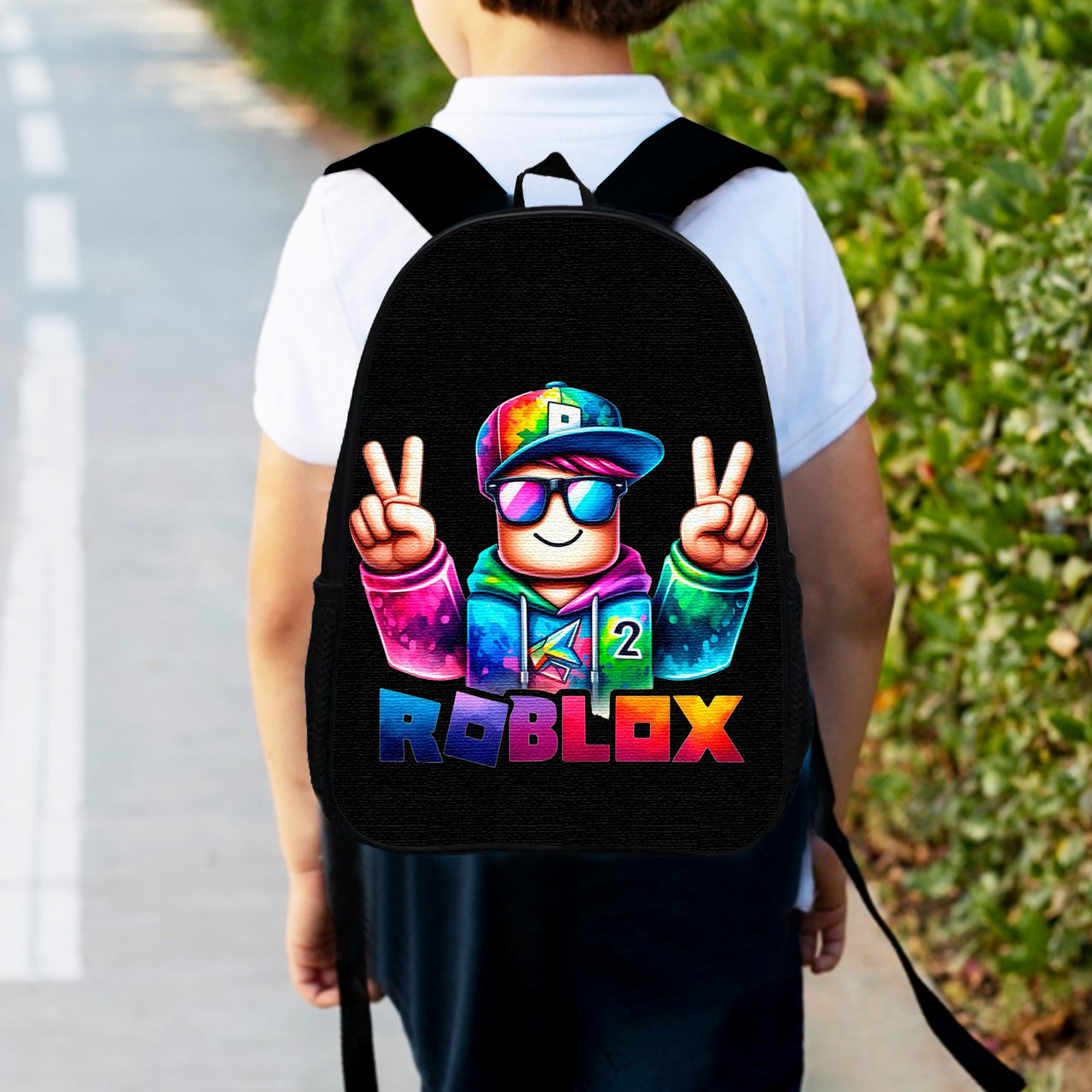 Дитячий рюкзак Roblox 34×27×13 см, вологостійкий оксфорд, багатоколірний