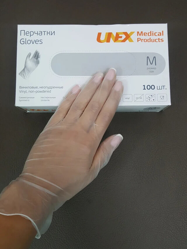 Рукавички СРЕ харчові UNEX 200 шт ХL