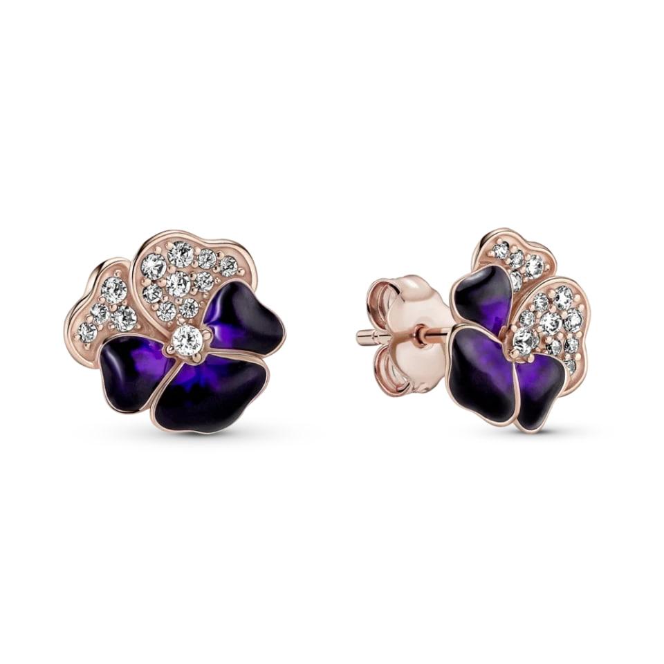 Серьги No Brand Пурпурная фиалка 280781C01 (2558045183)