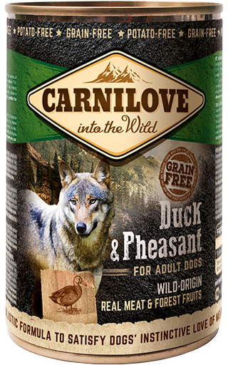 Влажный корм для собак Carnilove Dog k с уткой и фазаном 400 г (8595602529230) 100134\529230