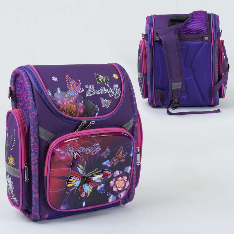 Рюкзак школьный каркасный С 36187 Фиолетовый (40)