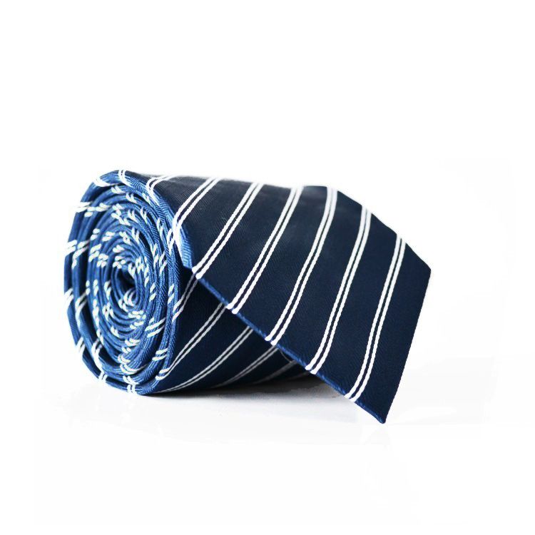 Краватка Чоловічий Синій З Білими Смужками Gin-2079
