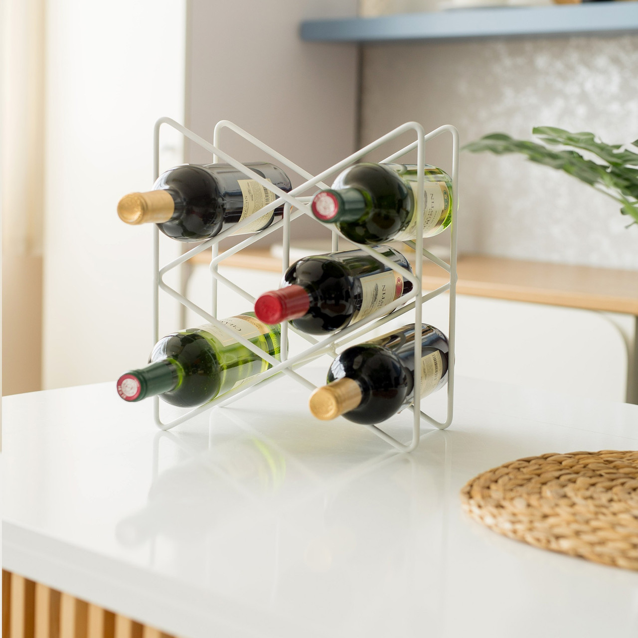 Подставка для бутылок вина Adore Décor Тоскана 28х31х15 см Белый