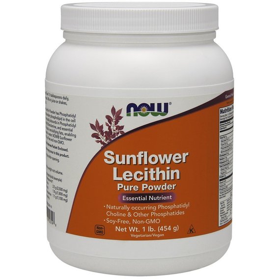Лецитин NOW Foods Sunflower Lecithin Pure Powder 454 g /45 servings/