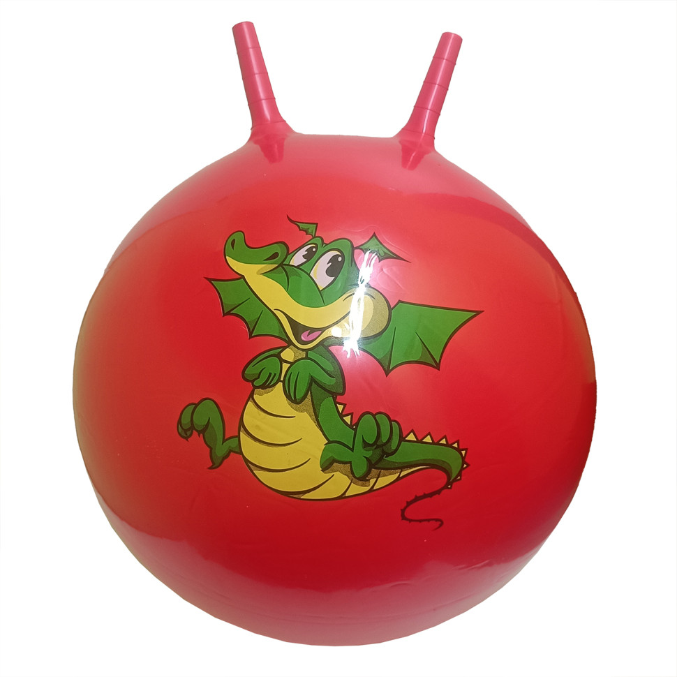 М'яч для фітнесу Bambi B6505 ріжки 65 см 580 грам Червоний