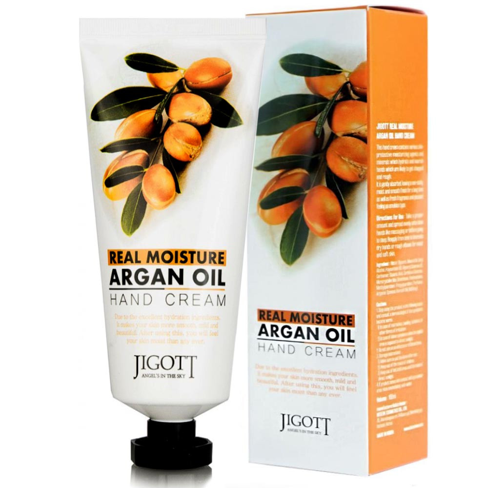 Крем для рук с аргановым маслом Jigott Real Moisture Argan Oil Hand Cream 100 мл (8809541280771)