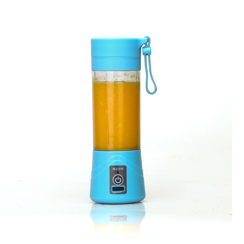 Портативный аккумуляторный блендер SUNROZ Smoothie Maker 380 мл Синий (SUN1217)