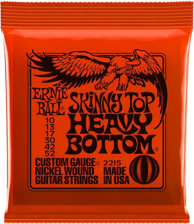 Струни для електрогітари Ernie Ball 2215 Skinny Top Heavy Bottom Nickel Wound 10/52