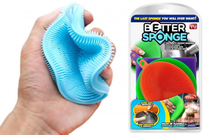 Набір універсальних силіконових щіток-губок Sponge Better Sponge AG 3 шт