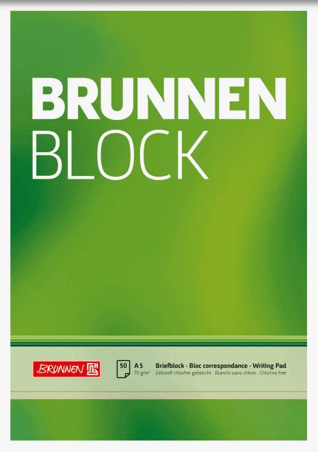 Блокнот Brunnen А5 на верхньому склеюванні з чистими листами 50 листів 70 г/м2 1052426