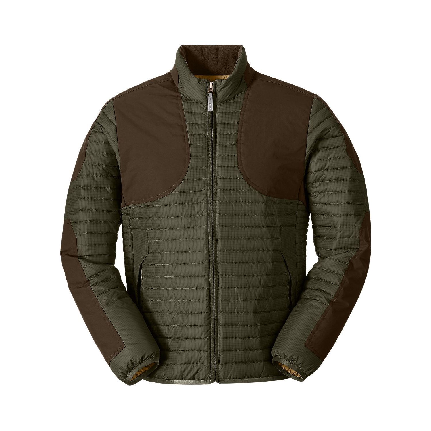 Куртка Eddie Bauer Mens MicroTherm StormDown Field Jacket S Зелений з коричневим (0131MS-S)