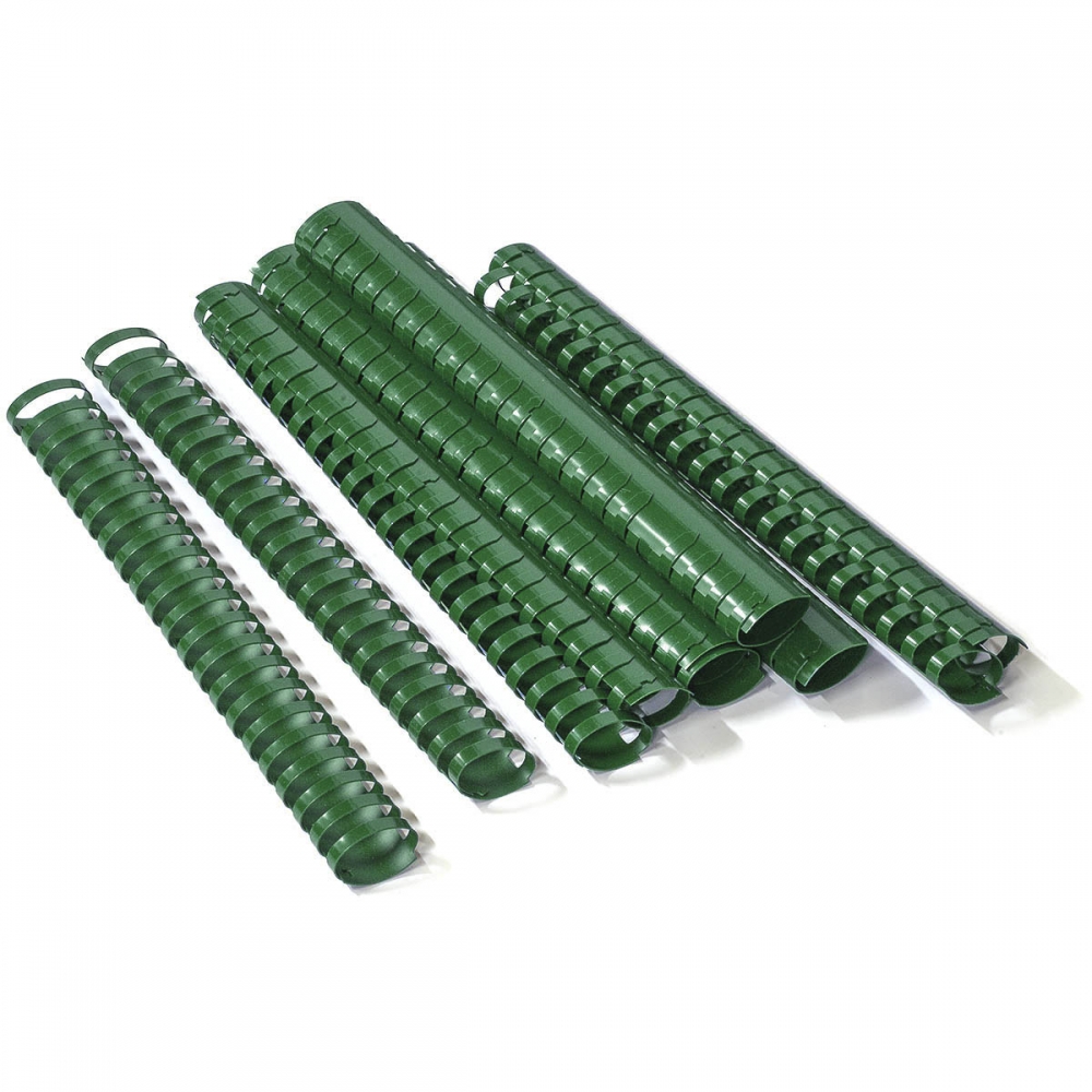 Пружини пластикові для палітурки Agent А4 50 шт 32 мм Зелені (8888821320055)