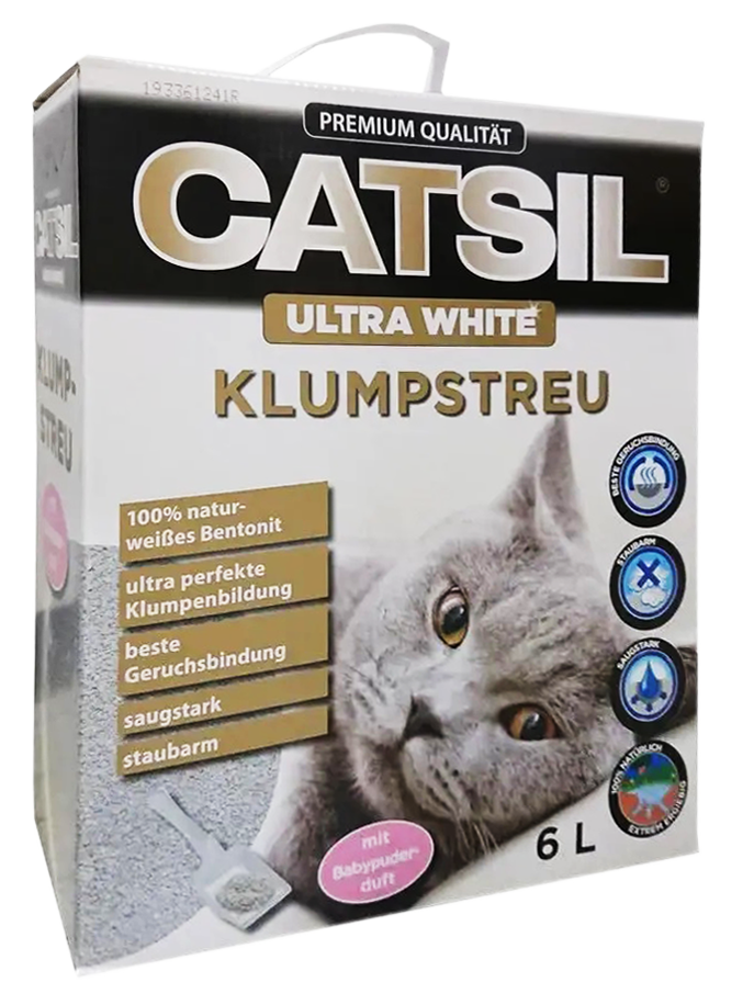 Наповнювач для кішок Agros Trading Ultra White бентонітовий із запахом дитячої присипки 6 л