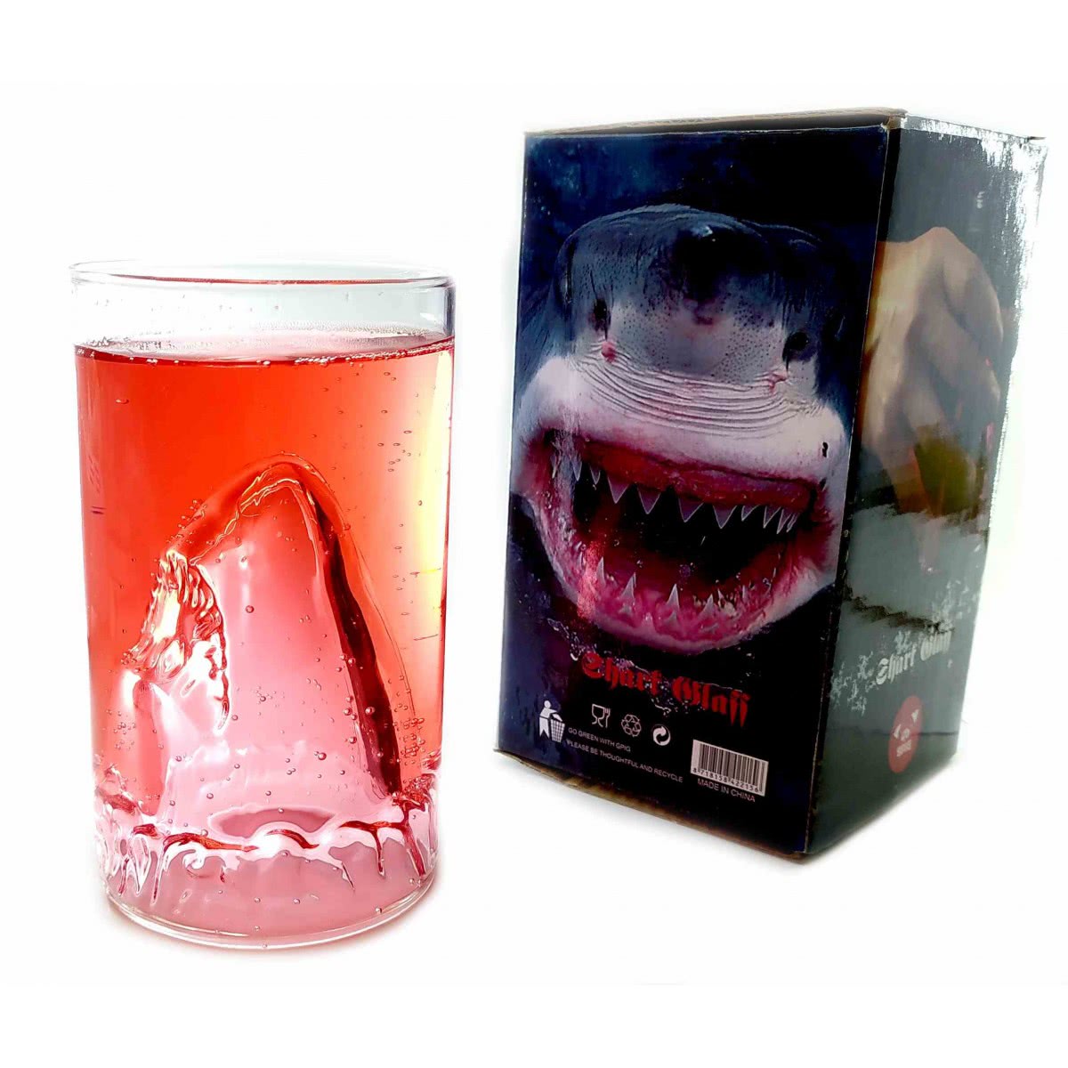Келих скляний &quot; Щелепи&quot; (13Х7,5Х7,5 Див) 32763