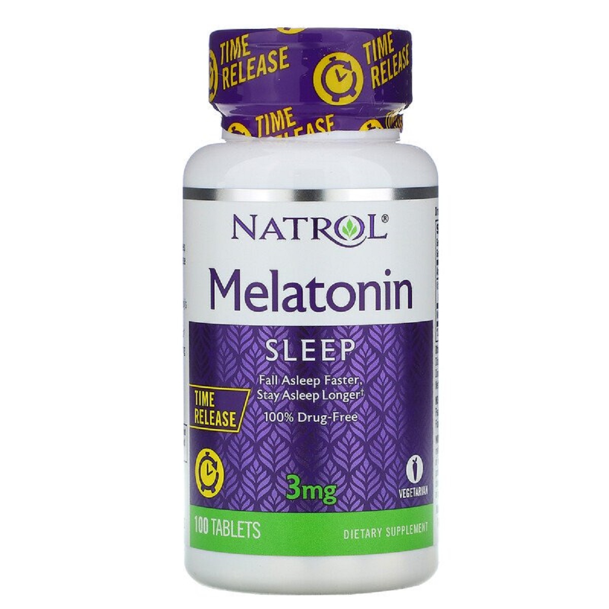 Мелатонін повільне вивільнення Melatonin Time Release Natrol 3 мг 100 таблеток