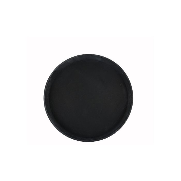 Піднос круглий WINCO скловолокно 40 см Чорний (10284)
