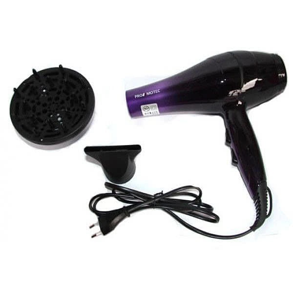 Фен для волос Promotec Pm2303 3000 Вт Черно-фиолетовый (223641)