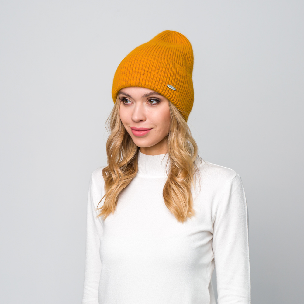Шапка женская бини кежуал 685-520 LuckyLOOK OneSize Оранжевый