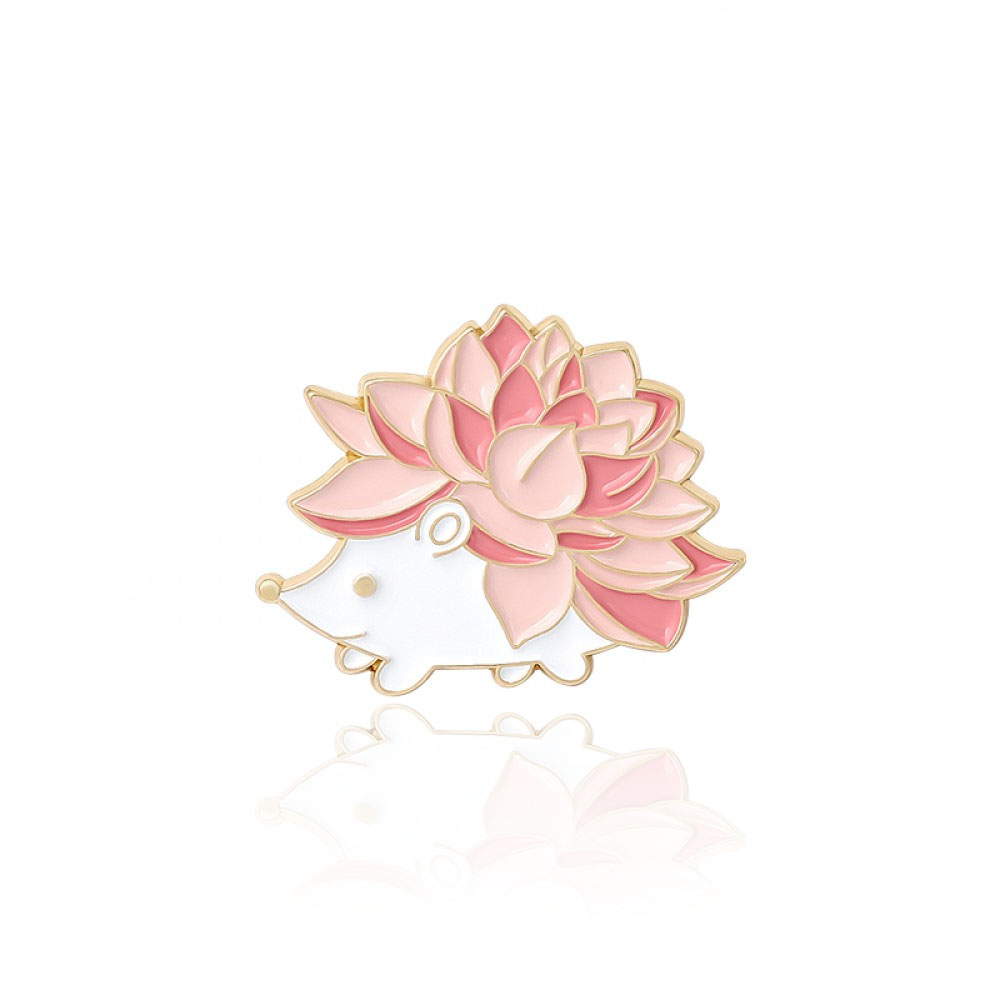 Брошь-значок BROCHE Ёжик Зефирка розовая BRGV111578