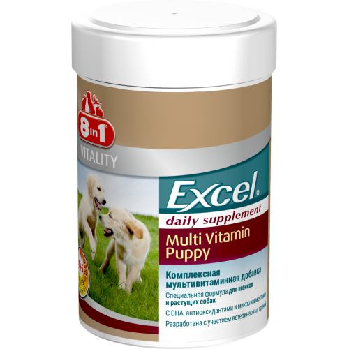 Вітаміни для цуценят та молодих собак 8in1 Excel Multi Vitamin Puppy, 100 таблеток