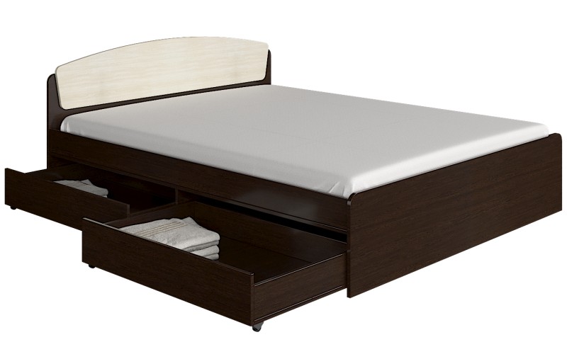 Ліжко Еверест Асторія з ящиками Венге комбі (879234)